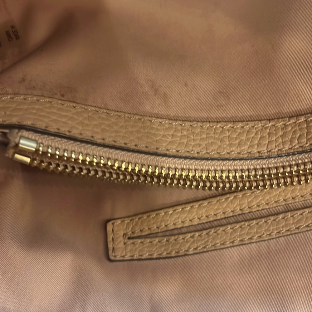 Tory Burch Beige Pebbled Leather Tote - Picture 6 of 8